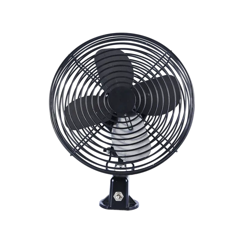 What materials are used to ensure the durability of the HF318 Two-Speed ​​Adjustable Portable Car Fan?